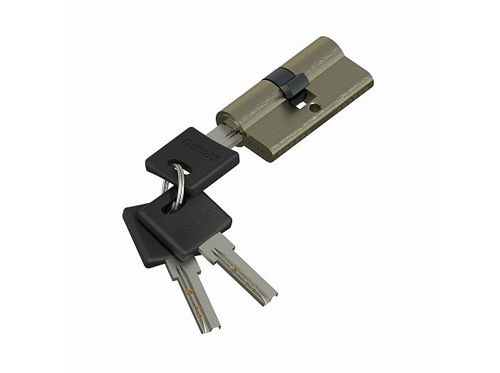 Цилиндр ключ/ключ Bravo AРK-60-30/30 AB Бронза (алюм., 3 ключа)