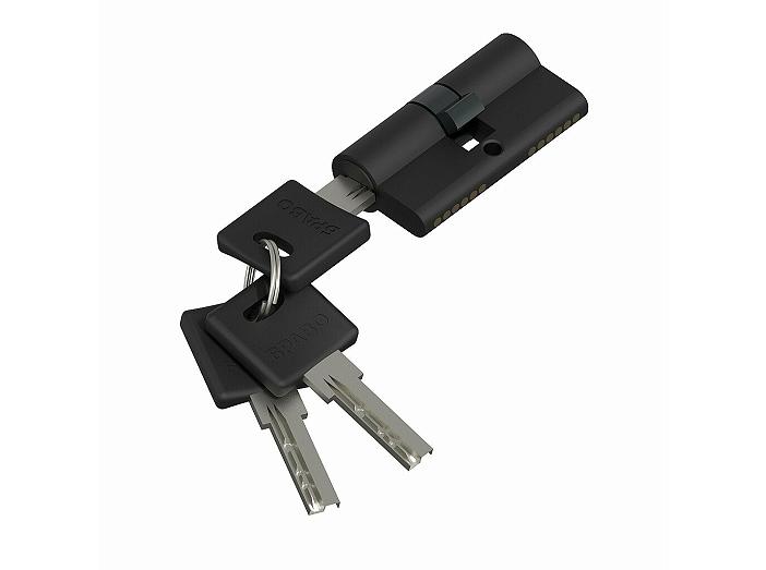 Цилиндр ключ/ключ Bravo AРK-60-30/30 SB МатЧерный (алюм., 3 ключа)