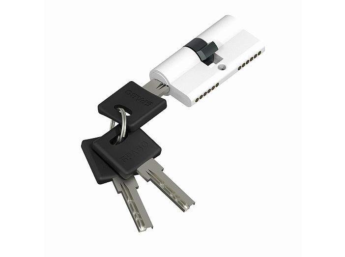 Цилиндр ключ/ключ Bravo AРK-60-30/30 W Белый (алюм., 3 ключа)