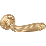Ручка раздельная для входной и межкомнатной двери «LOUVRE SM GOLD-24» Золото 24К
