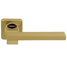 Ручка раздельная для входной и межкомнатной двери «Bea (SQ ROSET)» МатЗолото/Золото
