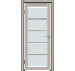 Дверь межкомнатная "Concept-605" Шелл грей, стекло Сатинато белое