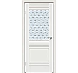 Дверь межкомнатная "Concept-626" Белоснежно матовый, стекло Ромб