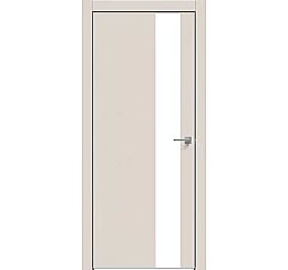 Дверь межкомнатная  "Concept-703" Магнолия стекло Лакобель белый, кромка ABS