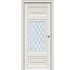 Дверь межкомнатная "Concept-623" Белоснежно матовый, стекло Ромб