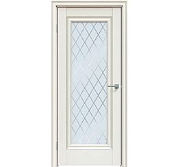 Дверь межкомнатная "Future-591" Мелинга белая, стекло Ромб