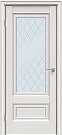 Дверь межкомнатная "Future-599" Дуб Серена светло-серый, стекло Ромб