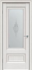 Дверь межкомнатная "Future-599" Дуб Серена светло-серый, стекло Сатин белый лак прозрачный
