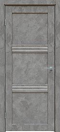 Дверь межкомнатная "Future-602" Бетон темно-серый, стекло Сатинато белое