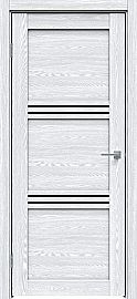 Дверь межкомнатная "Future-602" Дуб патина серый, стекло Лакобель черное