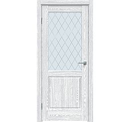 Дверь межкомнатная "Future-629" Дуб патина серый, стекло Ромб