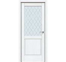 Дверь межкомнатная "Future-629" Дуб серена белый кристалл, стекло Ромб