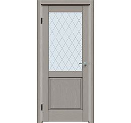 Дверь межкомнатная "Future-629" Дуб серена каменно-серый глухая, стекло Ромб