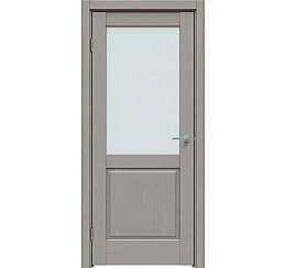 Дверь межкомнатная "Future-629" Дуб серена каменно-серый глухая, стекло Сатинато белое