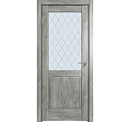 Дверь межкомнатная "Future-629" Дуб винчестер серый, стекло Ромб