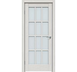 Дверь межкомнатная  "Future-642" Дуб Серена светло-серый стекло Сатинато белое