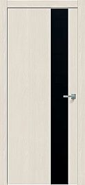 Дверь межкомнатная "Future-703" Дуб Серена керамика, вставка Лакобель чёрный, кромка-ABS