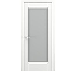 Дверь межкомнатная «Неаполь В4» Белый матовый остекление Сатинато