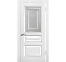 Дверь межкомнатная К "Роял 3" Эмаль белая стекло фотопечать