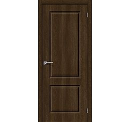 Дверь межкомнатная из ПВХ "Скинни-12" Dark Barnwood глухая