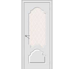 Дверь межкомнатная из ПВХ "Скинни-33" Fresco остекление художественное