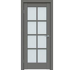 Дверь межкомнатная "Concept-636" Медиум грей стекло Сатинат белый