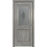 Дверь межкомнатная "Future-587" Дуб винчестер серый, стекло Сатин графит лак прозрачный