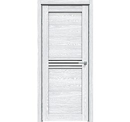 Дверь межкомнатная "Future-601" Дуб патина серый стекло Лакобель чёрный