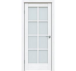 Дверь межкомнатная  "Future-636" Дуб серена белый кристалл стекло Сатинато белое