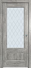 Дверь межкомнатная "Future-661" Дуб винчестер серый, стекло Ромб