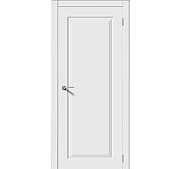 Дверь межкомнатная К "Квадро-6" Эмаль белая глухая