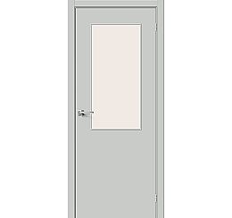 Дверь межкомнатная из ПВХ "Браво-7" Grey Pro остекление Magic Fog