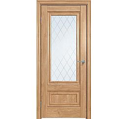 Дверь межкомнатная  "Future-599" Дуб Винчестер светлый стекло Ромб