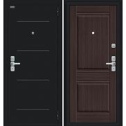 Дверь входная металлическая «Нео» Букле черное/Wenge Veralinga