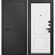 Дверь входная Trust Mass MP 9SD-1 Черный муар металлик/Белый софт Черная броненакладка