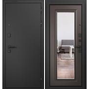 Дверь входная Trust Mass MP 9S-140 Черный муар металлик/Шоколад ларче mirror