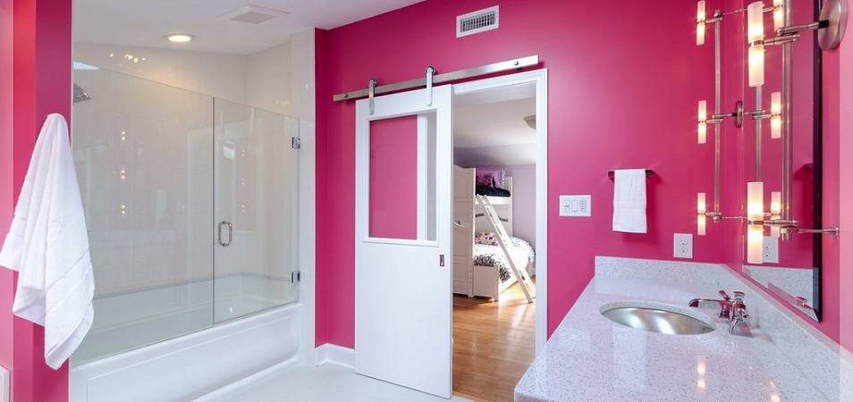 Раздвижные двери в ванную - элементы оригинальных и функциональных интерьеров