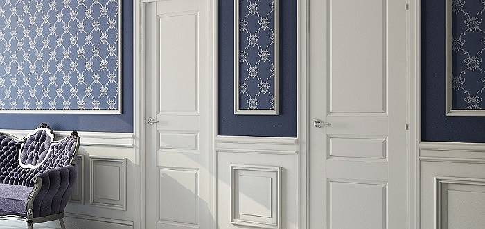 Белое эмалевое покрытие межкомнатных дверей