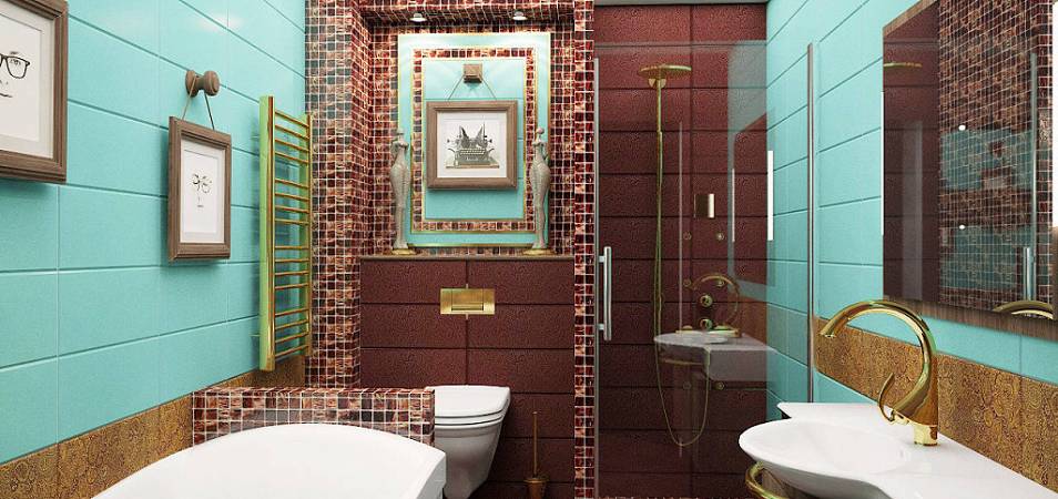 Коричневая плитка в ванной - тренд 2023: советы дизайнеров и современные интерьерные решения