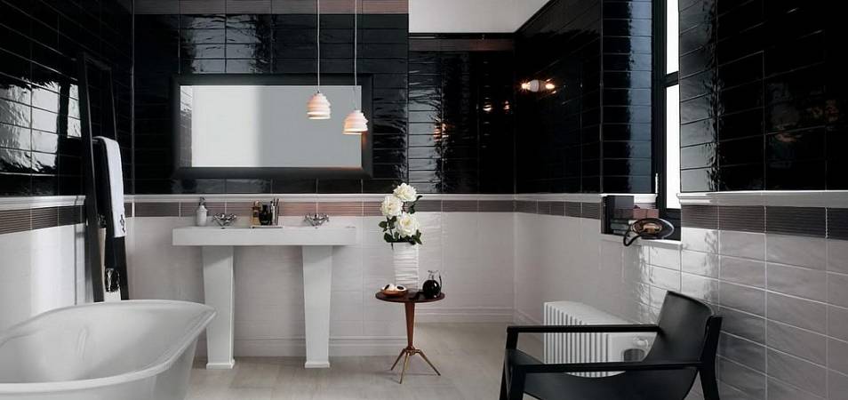 Отделка ванной комнаты черной плиткой: дизайн и лучшие цветовые сочетания с фото-примерами