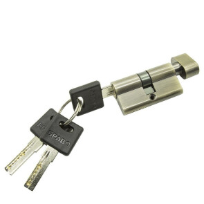 Цилиндр ключ/фиксатор «Bravo AРF-60-30/30» AB Бронза
