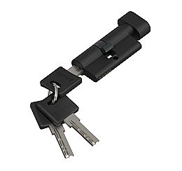 Цилиндр ключ/фиксатор «Bravo AРF-60-30/30» Матовый черный (алюм., 3 ключа)