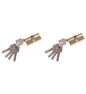 Цилиндр ключ/ключ Bravo AЕK-60-30/30 G Золото