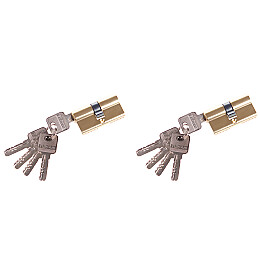 Цилиндр ключ/ключ Bravo AЕK-60-30/30 G Золото