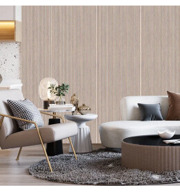 Декоративная панель LV129 BR417N HI WOOD 2700*120*12   с белыми впадинами