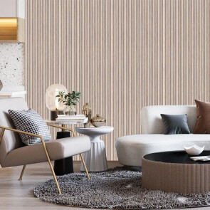 Декоративная панель LV129 BR417N HI WOOD 2700*120*12   с белыми впадинами