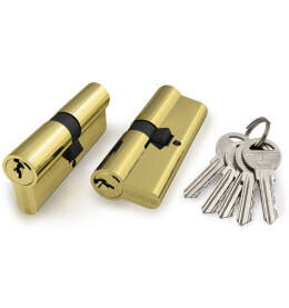 Цилиндровый механизм (100 ZA/60) 1000ZAKey60(25+10+25) PB латунь 5Key