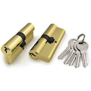 Цилиндровый механизм (100 ZA/60) 1000ZAKey60(25+10+25) PB латунь 5Key