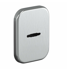 Декоративная квадратная накладка на сувальдный замок со шторкой «Pro ES» BС БрашХром