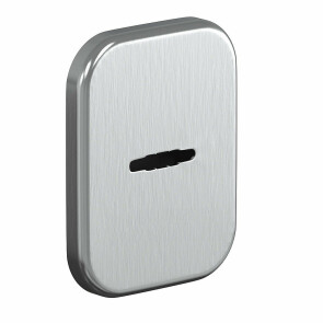 Декоративная квадратная накладка на сувальдный замок со шторкой «Pro ES» BС БрашХром